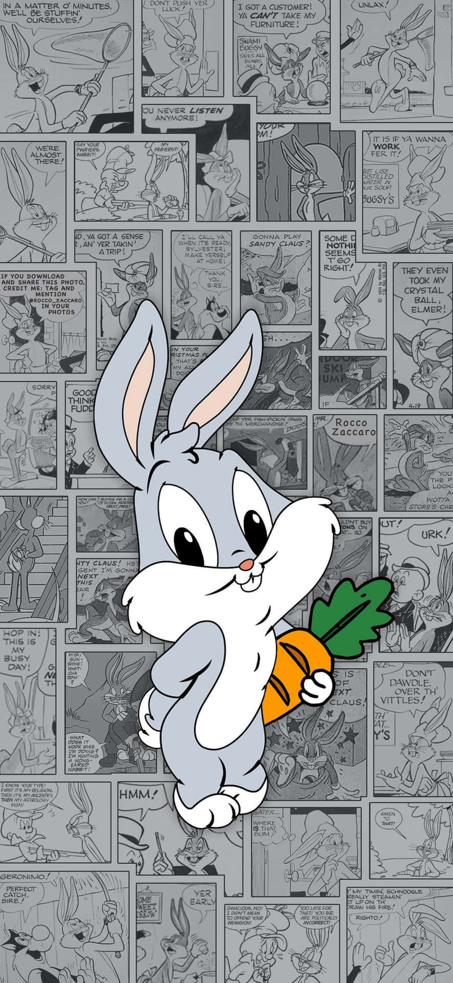 Bugs Bunny can't contain his excitement about the new iPhone Wallpaper