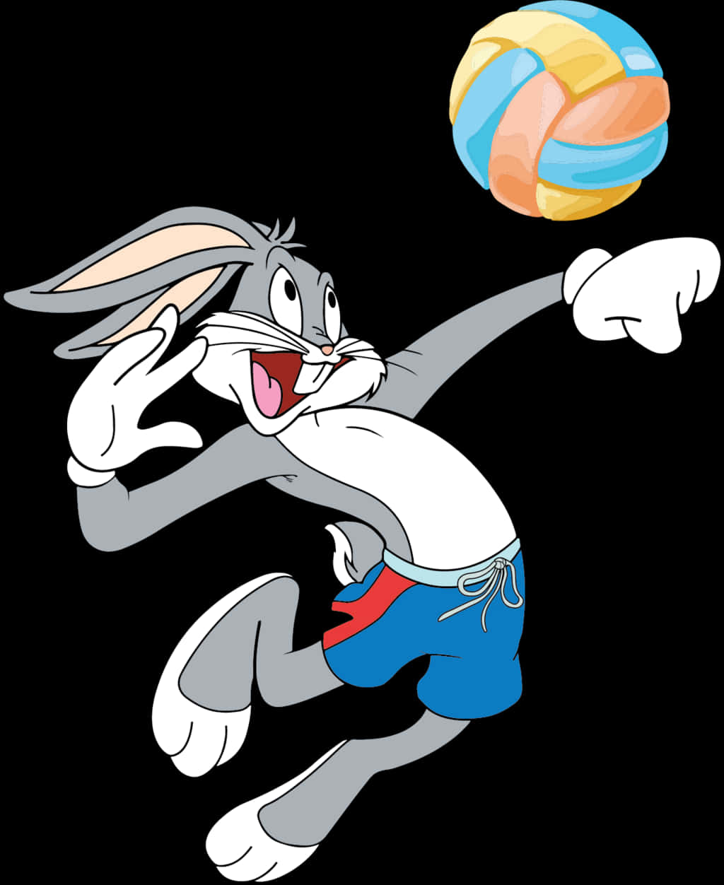 Bugs Bunny Playing Volleyball PNG