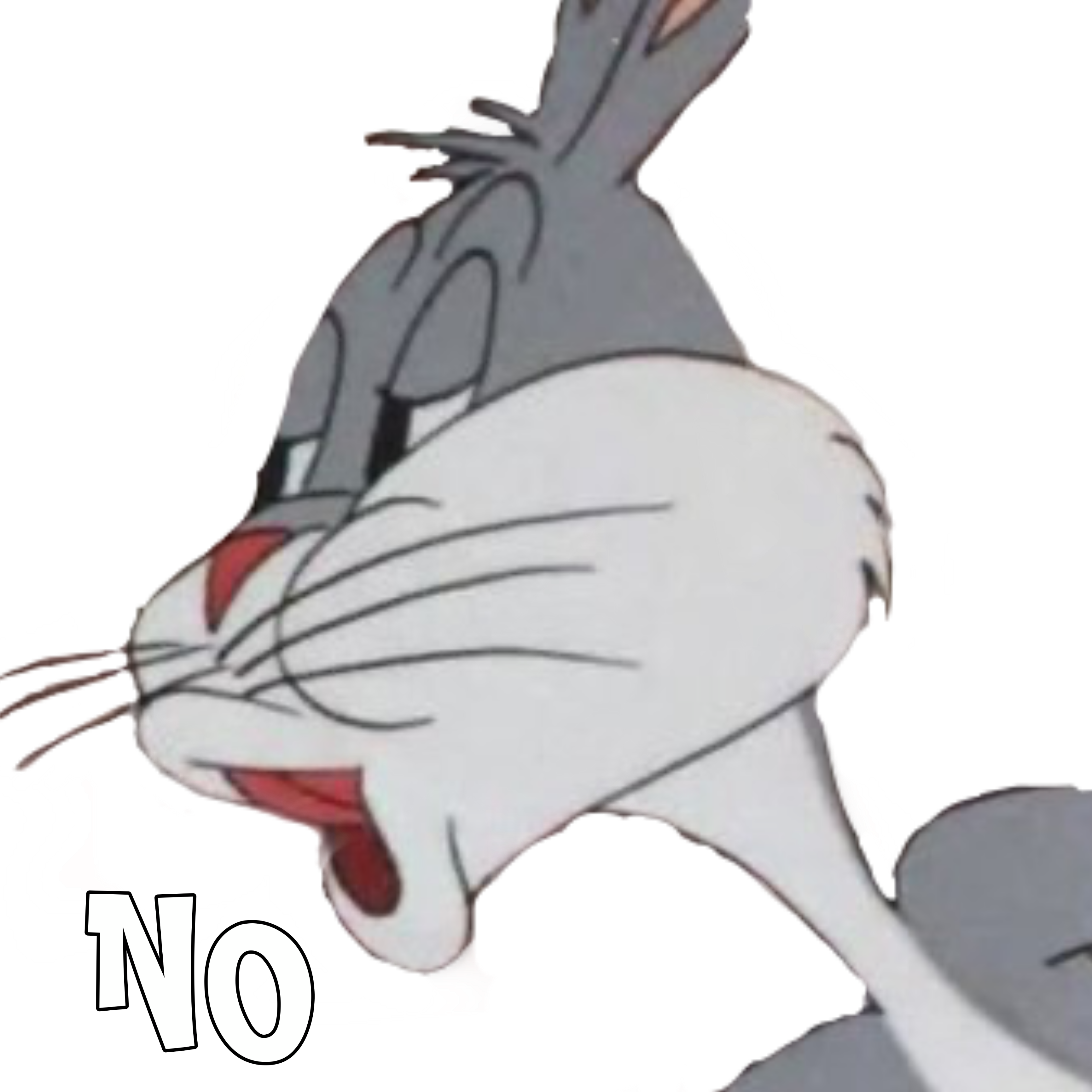 Bugs Bunny Saying No PNG