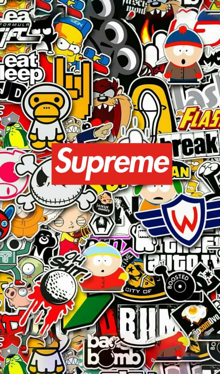 Bugs bunny with Supreme style. Wallpaper