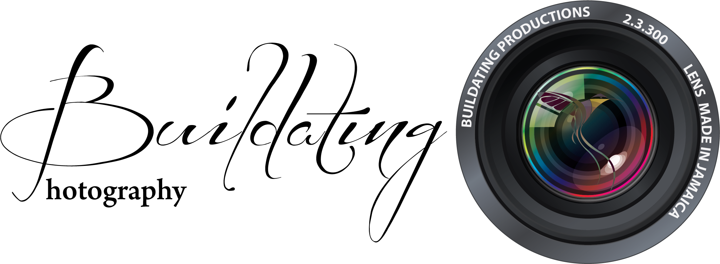 Buildating Photography Logowith Camera Lens PNG