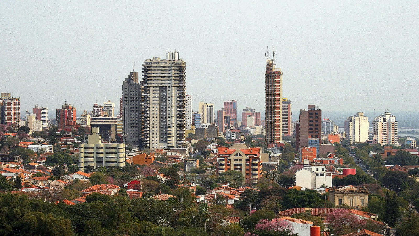 Buildings In Asuncion From A Distance Wallpaper