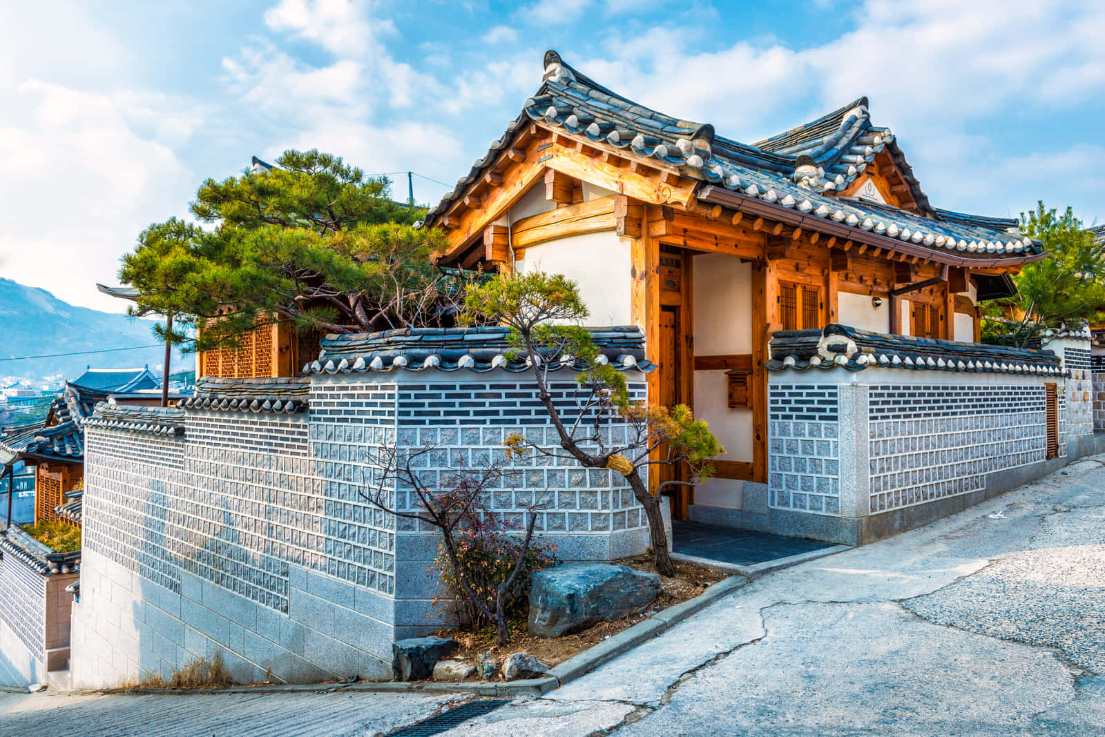 Bukchon Hanok Traditional Korean House Wallpaper