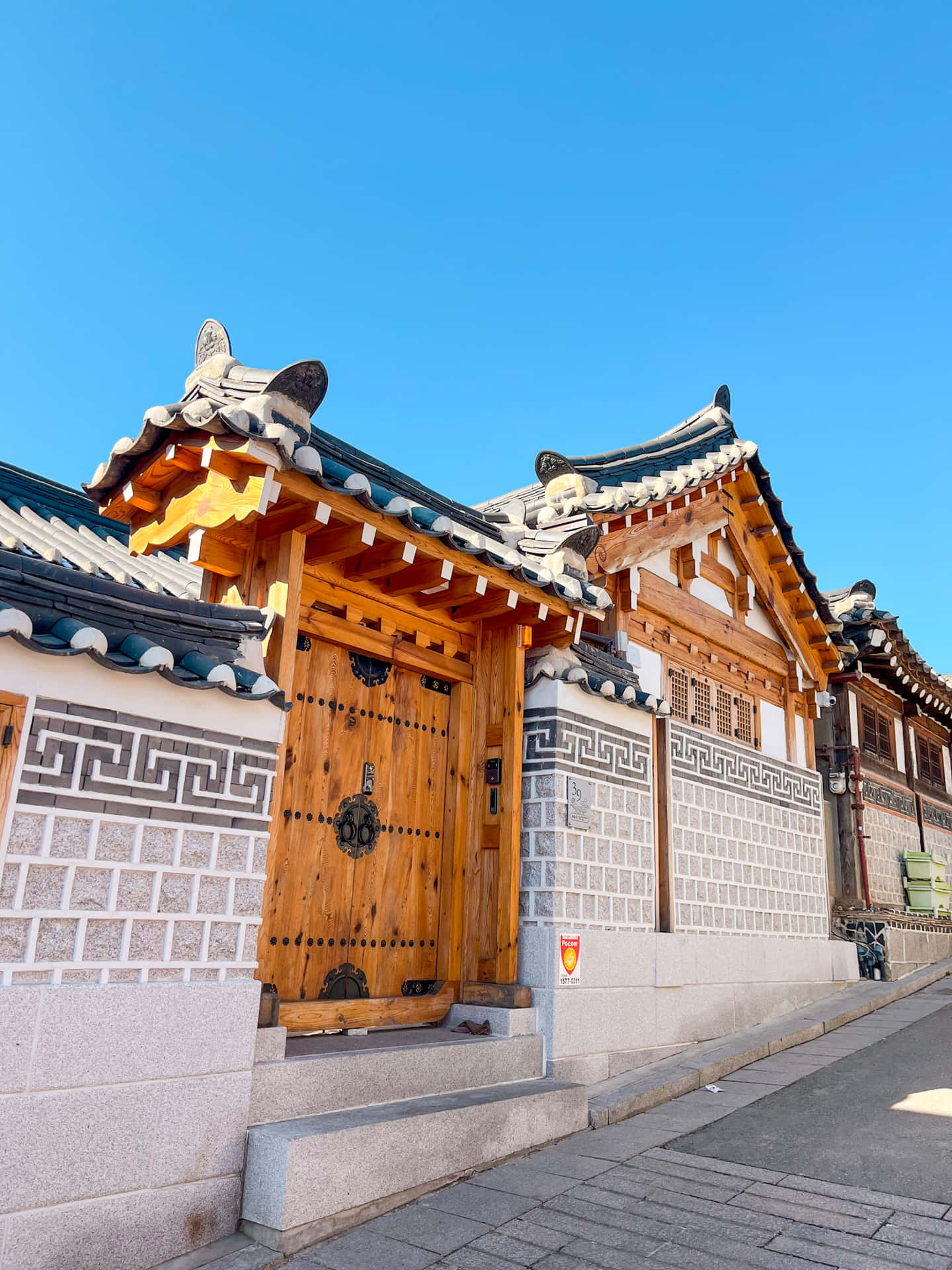 Bukchon Hanok Traditionele Koreaanse Huizen Achtergrond