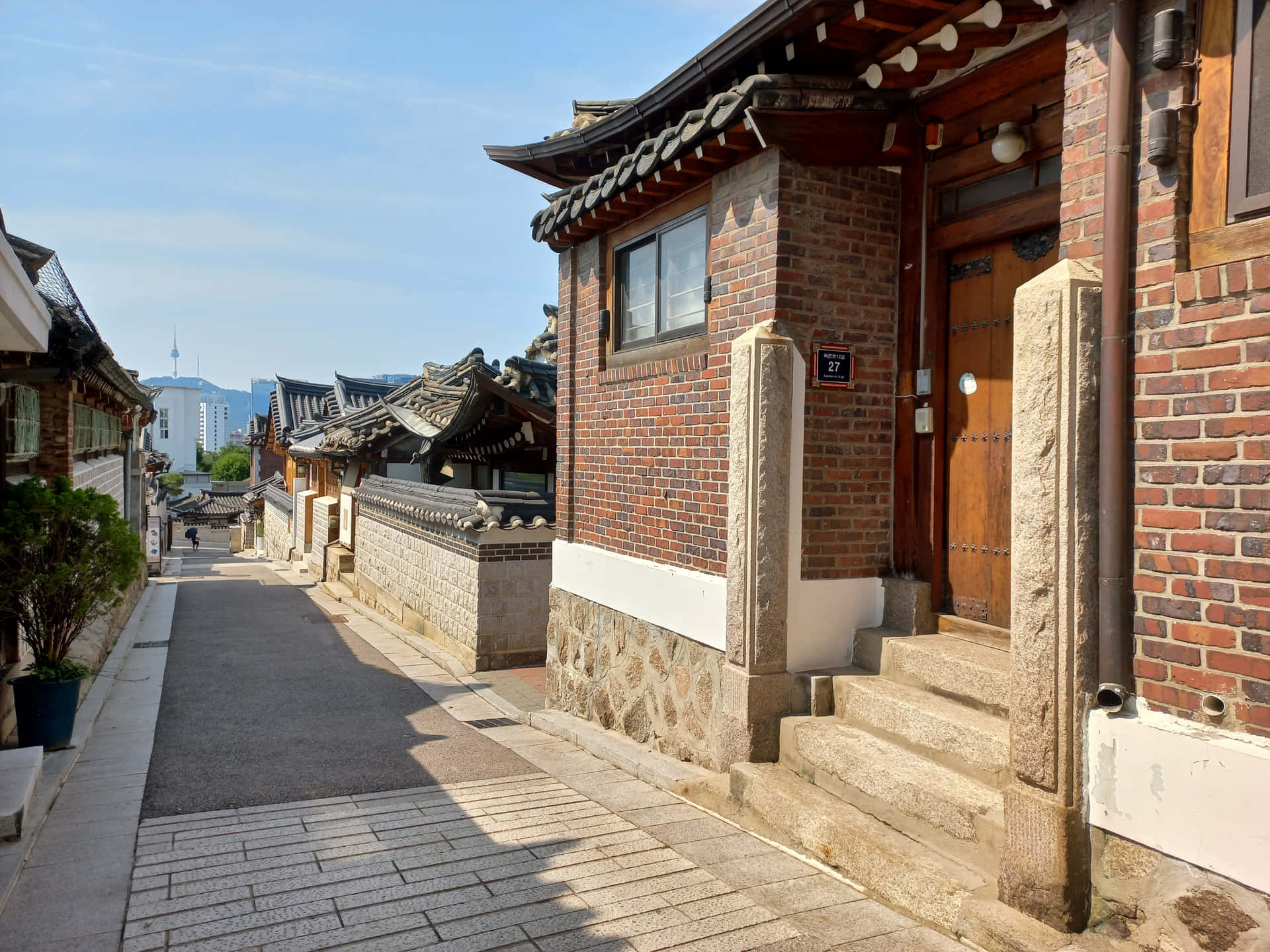 Bukchon Hanok Village Traditional Korean Architecture Wallpaper