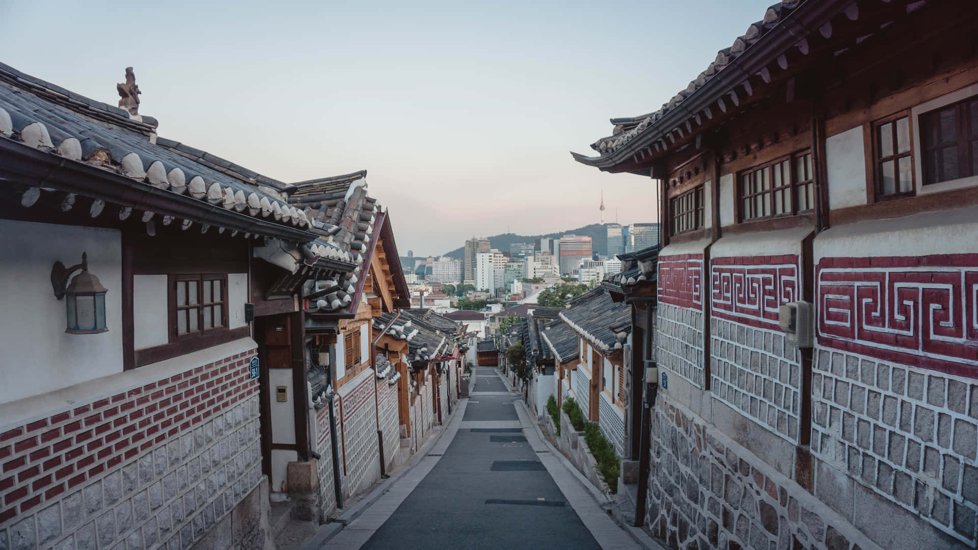 Bukchon Hanok Dorp Traditionele Koreaanse Architectuur Achtergrond