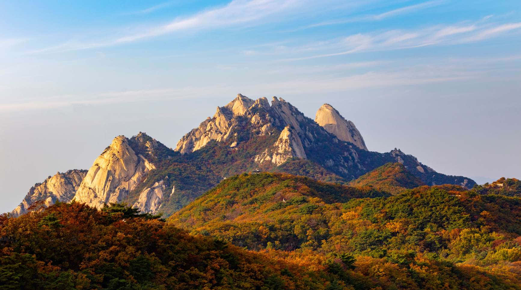 Bukhansan National Park Autumn Scenery Wallpaper