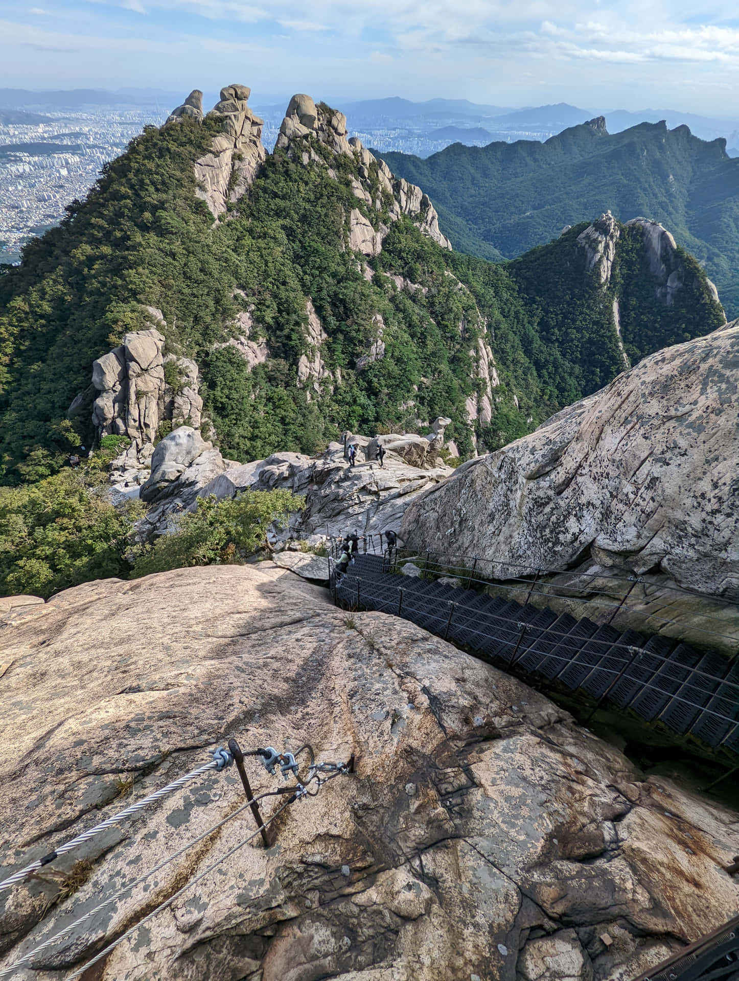 Bukhansan Nationaal Park Wandelen Pad Achtergrond