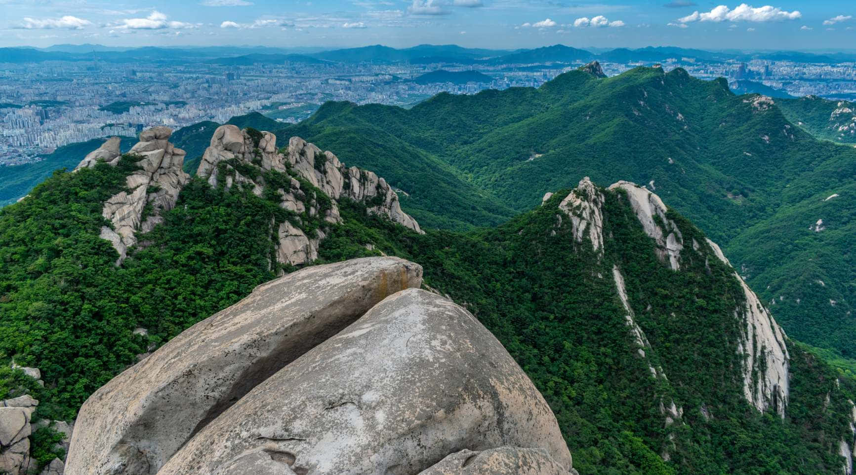 Bukhansan National Park Panoramic View Wallpaper