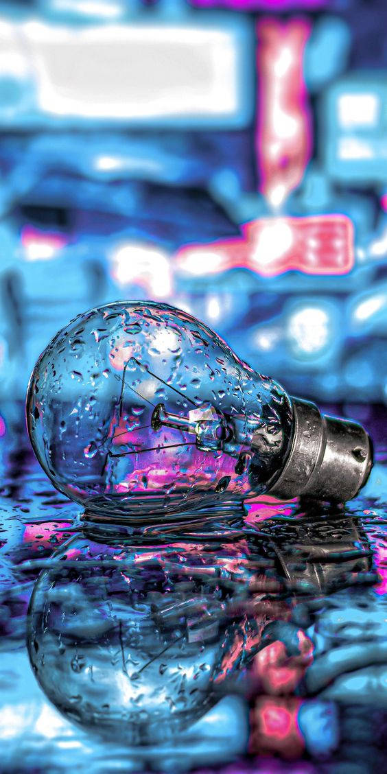 Glühbirnedunkles Neon Iphone Wallpaper