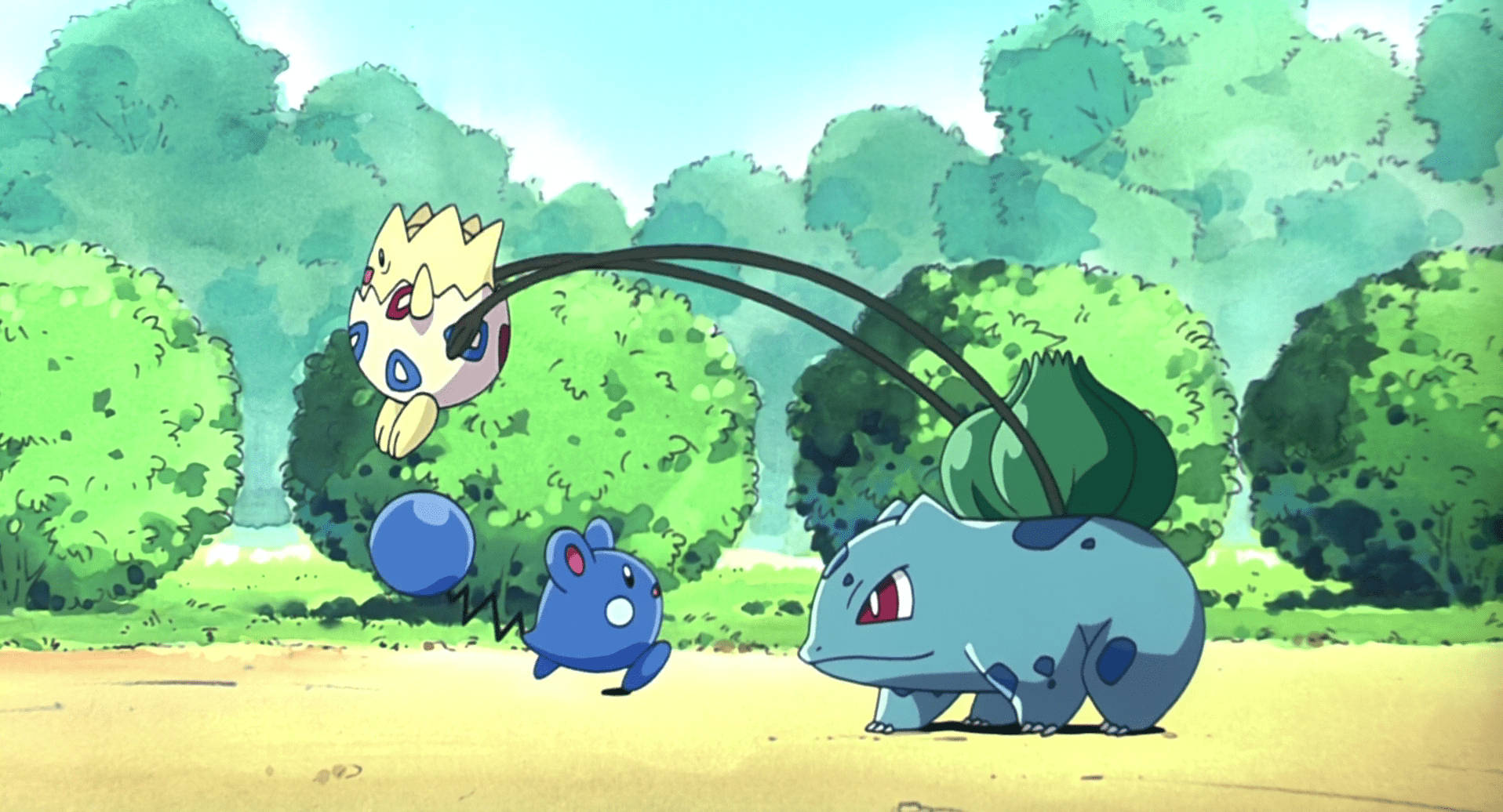 Bulbasaur Carrying Togepi Picture