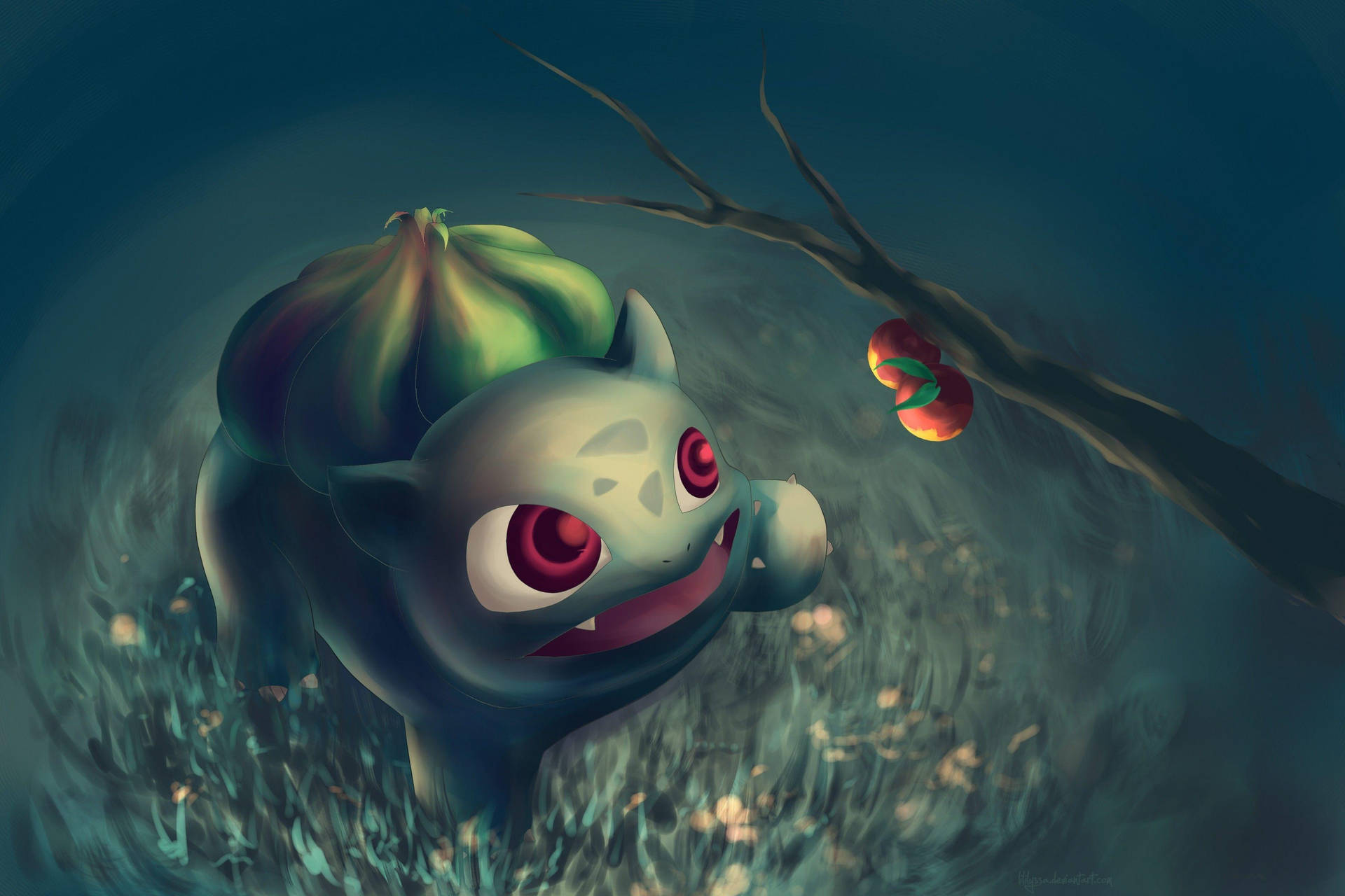 Bulbasaur With Branch Picture