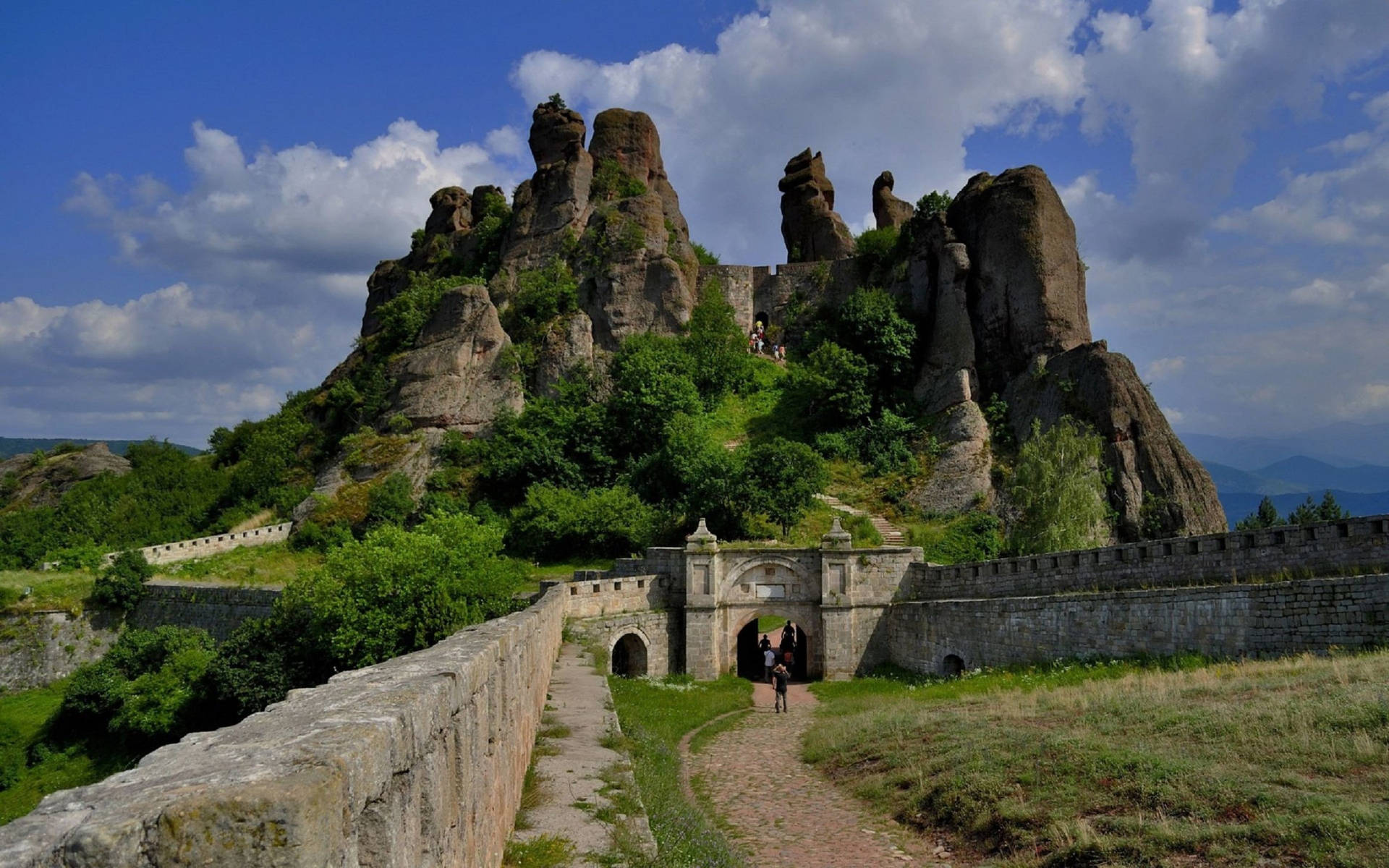 Bulgaria Fortezza Di Belogradchik Sfondo