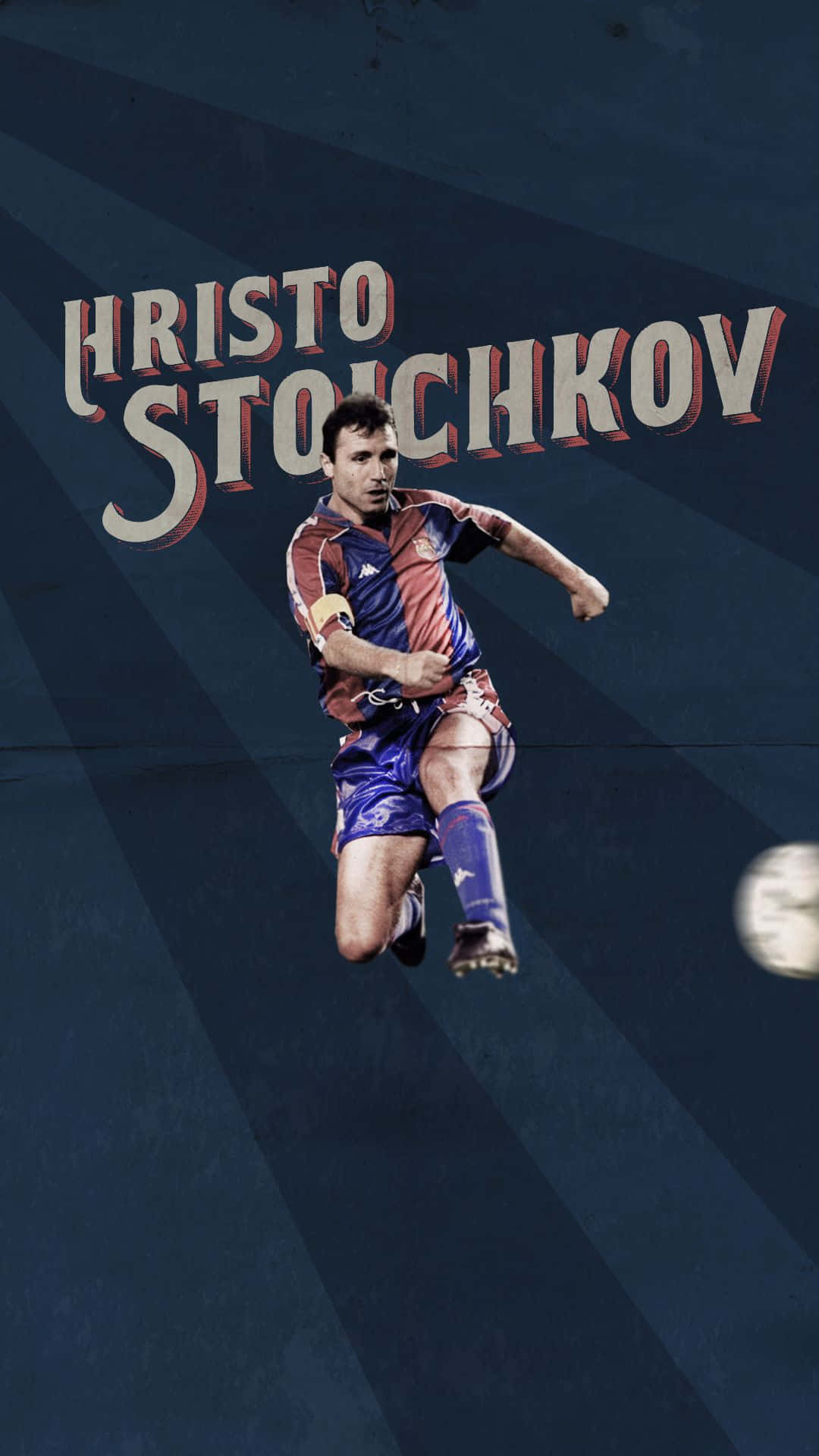 Bulgarischesfußballposter Von Hristo Stoichkov. Wallpaper