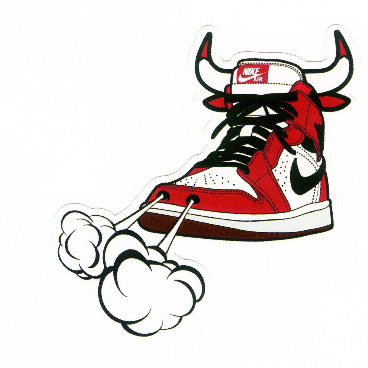Bull Cartoon Shoe Design Wallpaper
