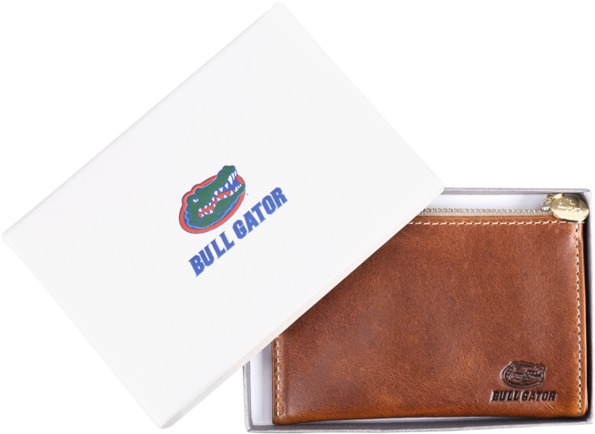 Bull Gator Branded Walletand Box PNG