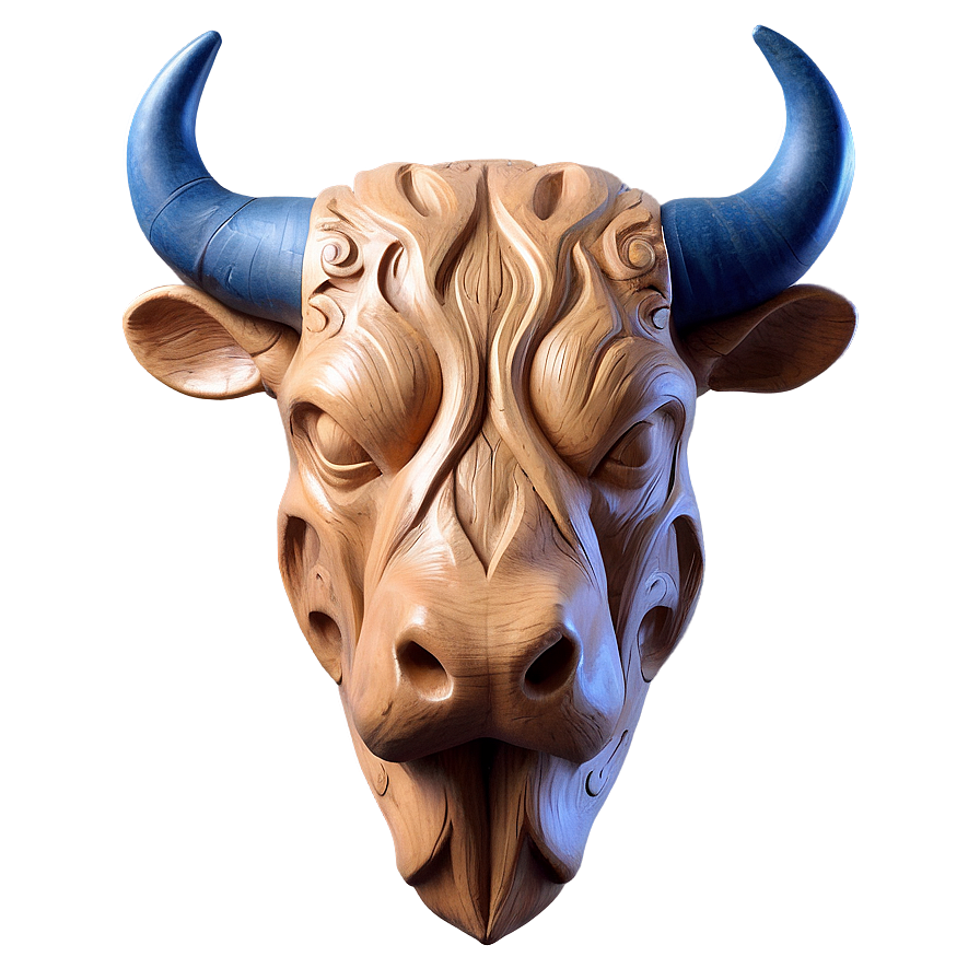 Bull Head Carving Png 90 PNG