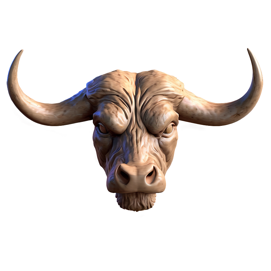 Bull Head In Color Png Fll PNG