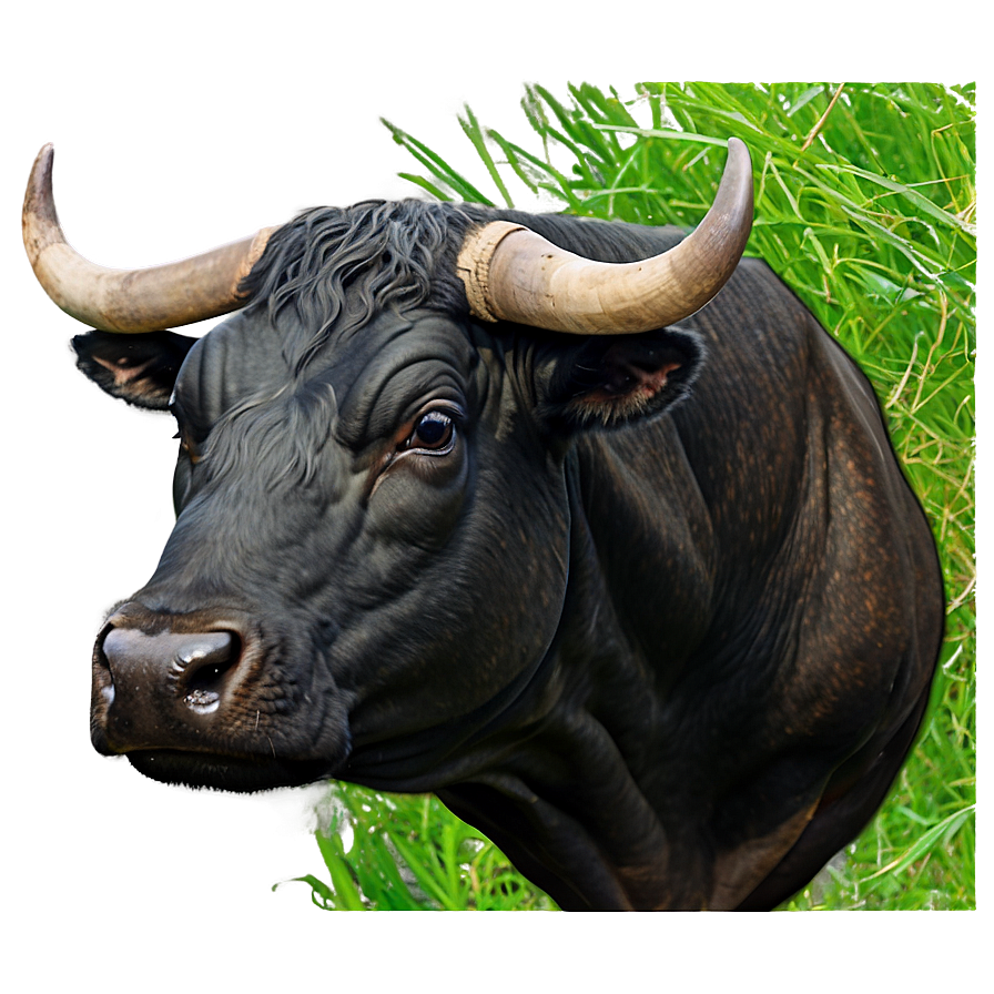 Bull Head In Nature Png 06132024 PNG