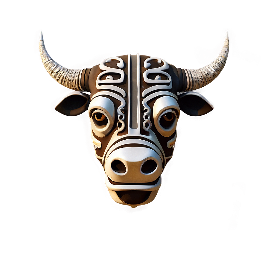 Bull Head With Tribal Marks Png Ntq75 PNG