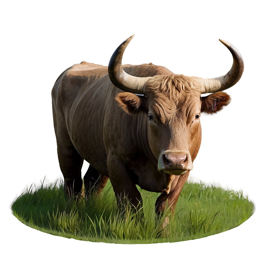 Bull In Field Png 05242024 PNG