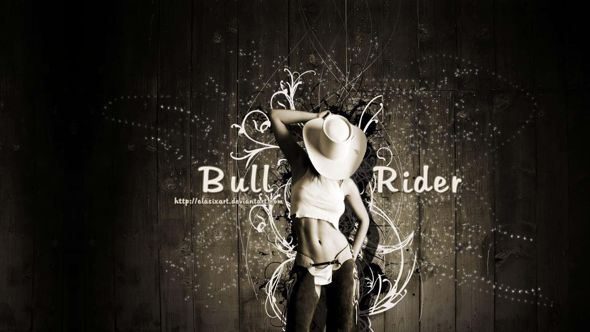 Professional bull rider showcasing his daring tricks