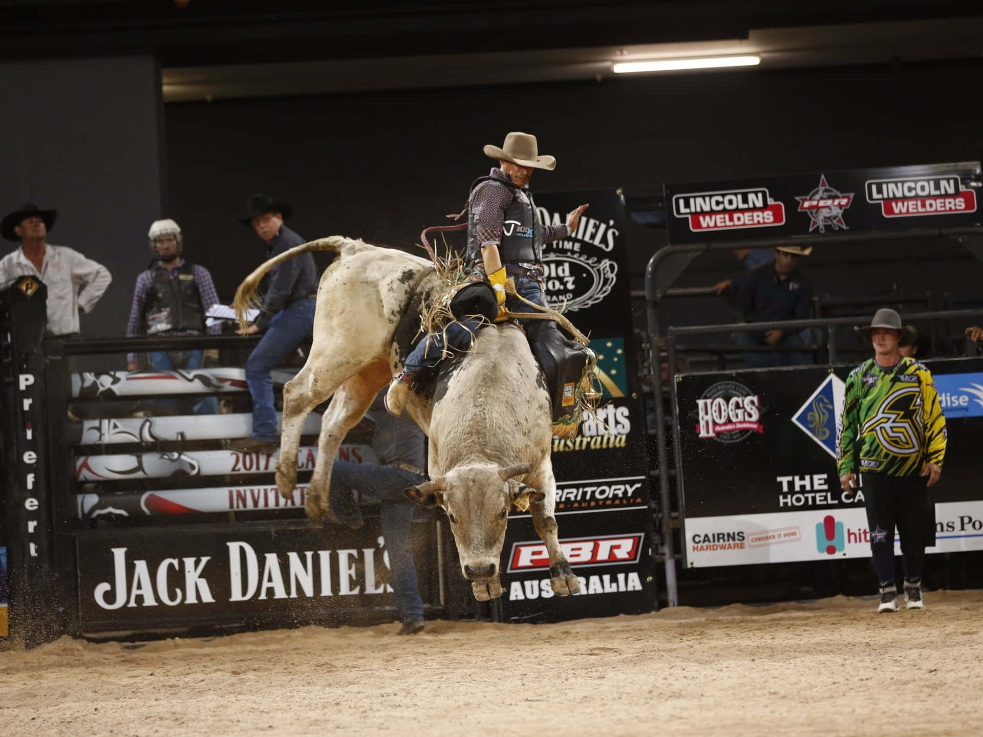 Bull Riding Actionat P B R Event Wallpaper