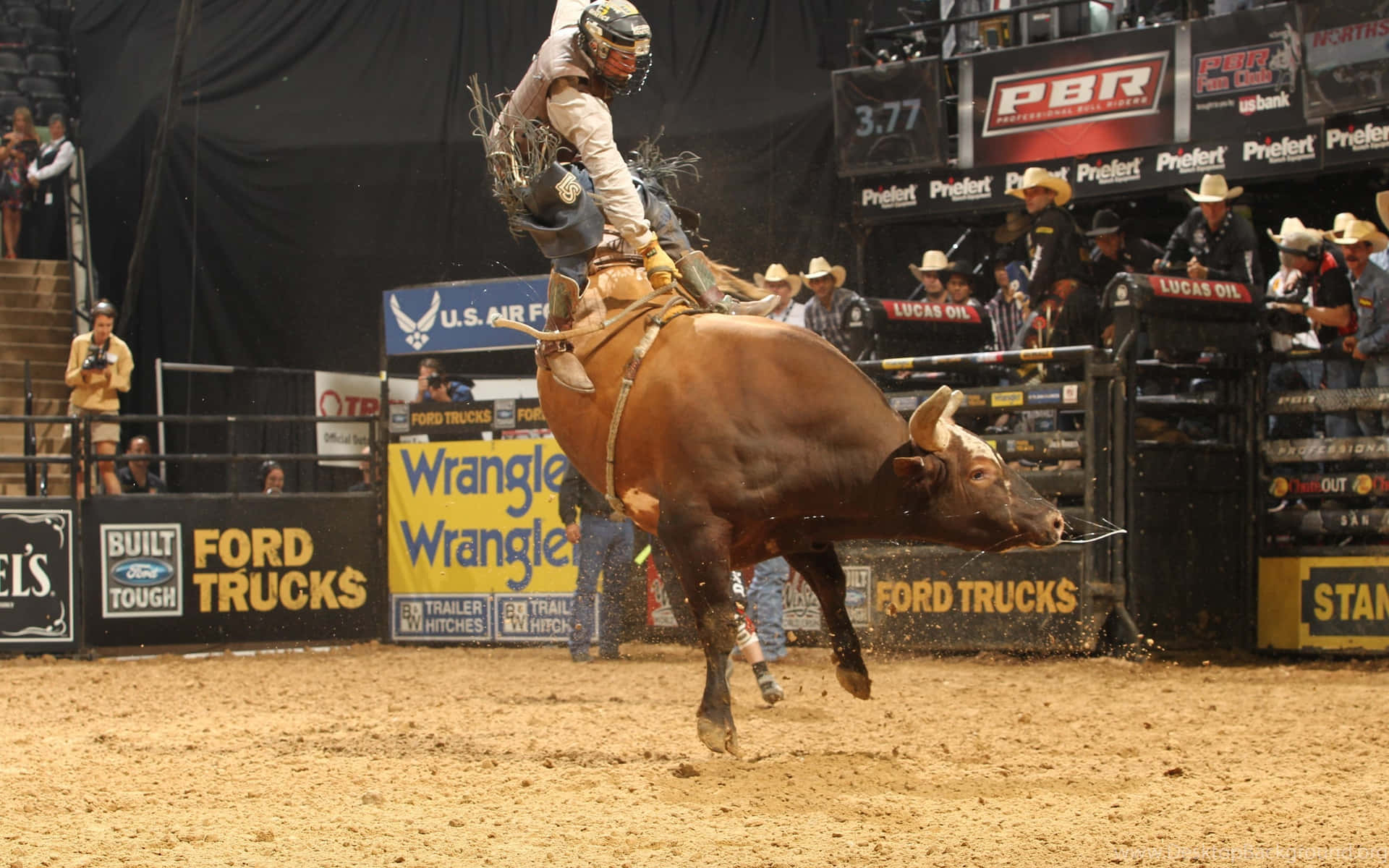 Bull Riding Actionat P B R Event Wallpaper