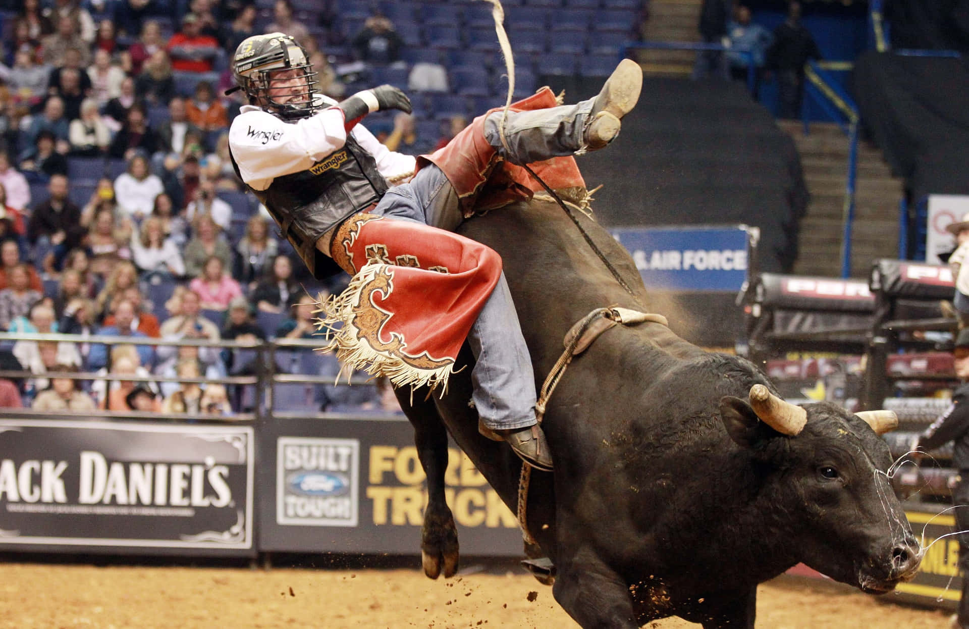 Bull Riding Actionat Rodeo Wallpaper