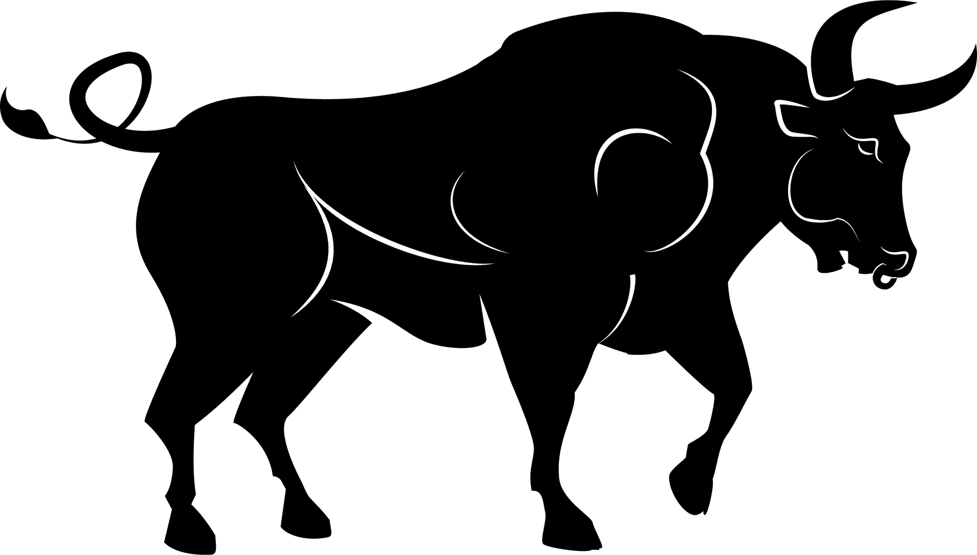 Bull Silhouette Graphic PNG