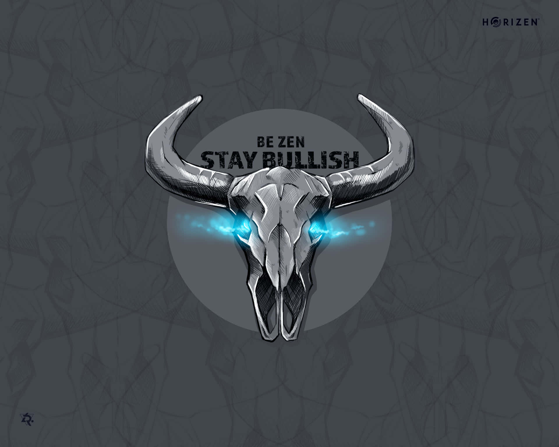 Rustic Bull Skull Against A Pale Background Wallpaper
