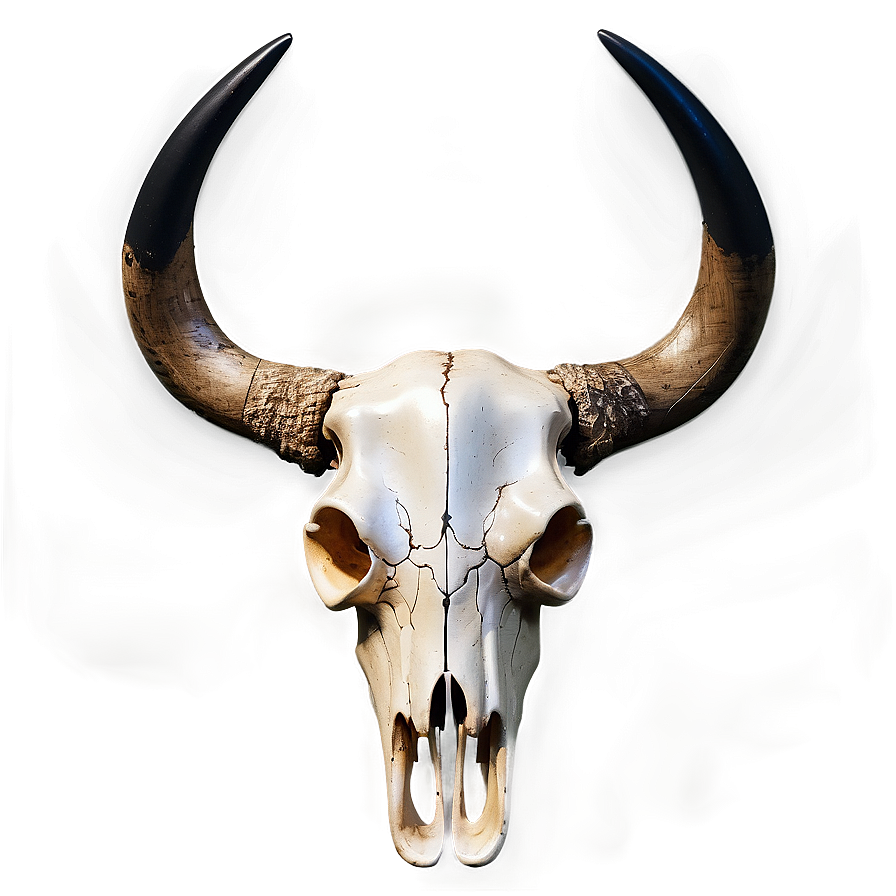 Download Bull Skull On Black Background Png 85 | Wallpapers.com