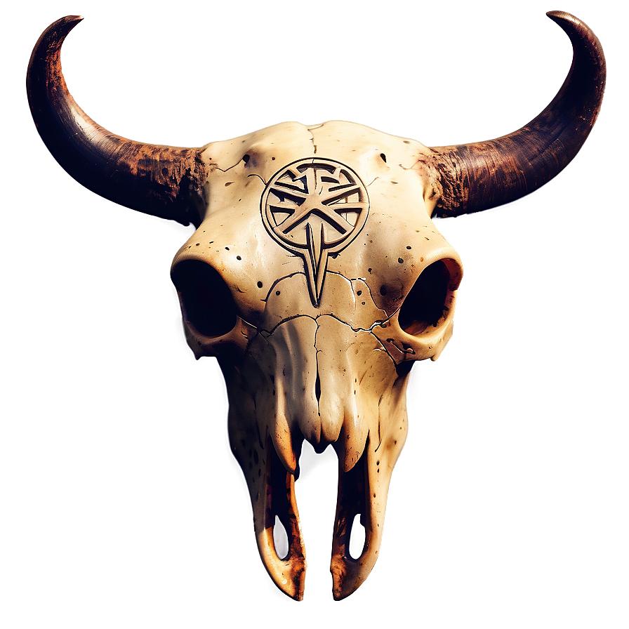 Download Bull Skull With Mystic Symbols Png 06122024 | Wallpapers.com