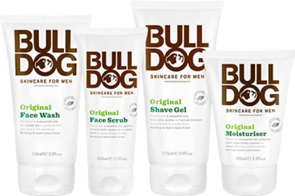 Bulldog Mens Skincare Products Lineup PNG