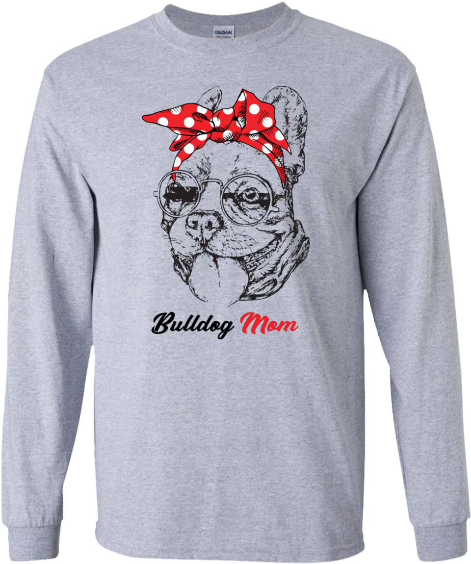 Bulldog Mom Graphic Sweatshirt PNG