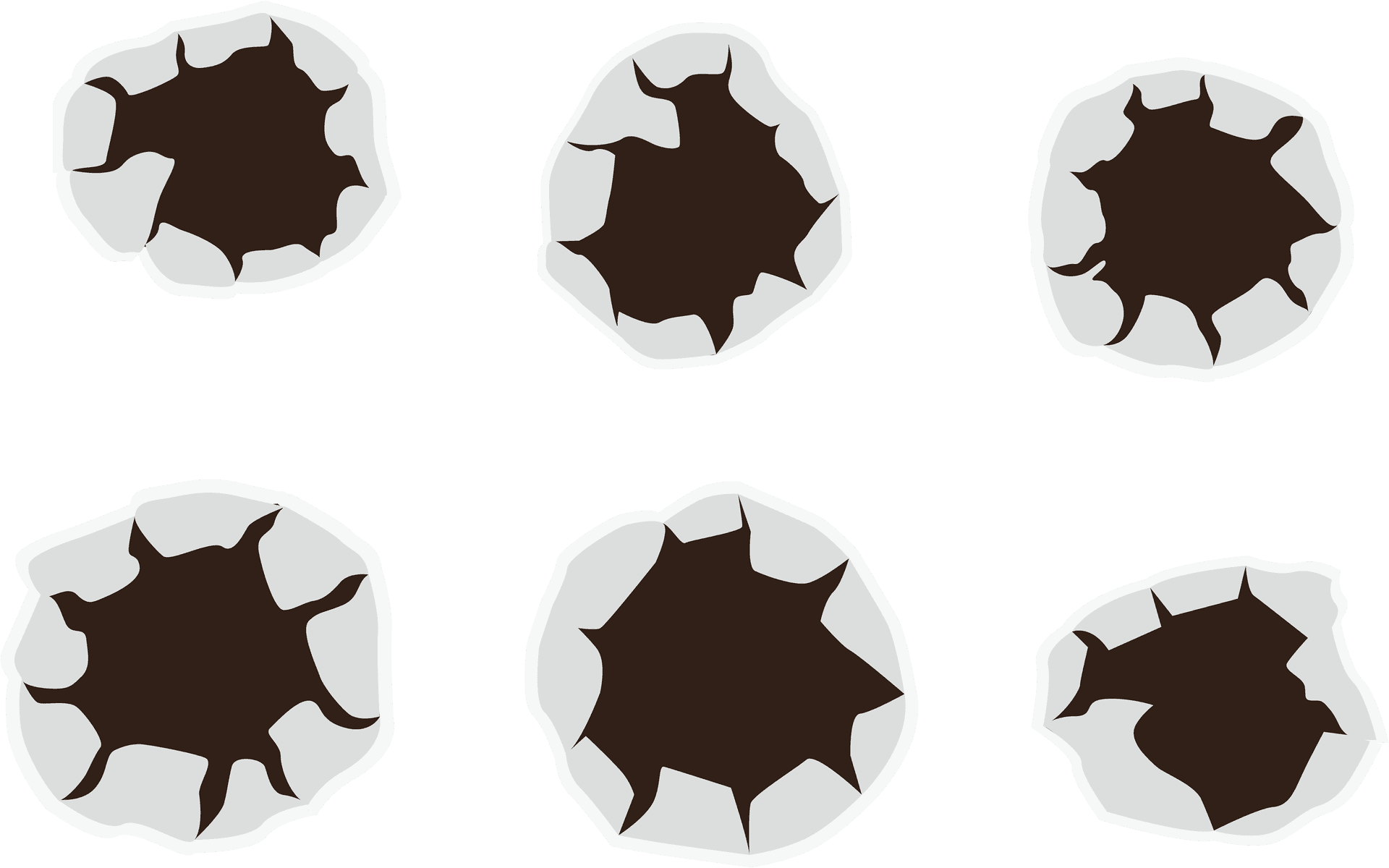 Bullet Hole Effects Vector PNG