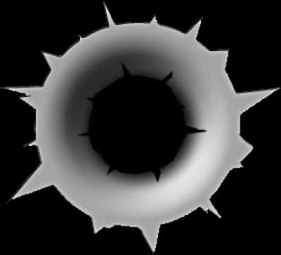 Bullet Hole Graphic Black Background PNG