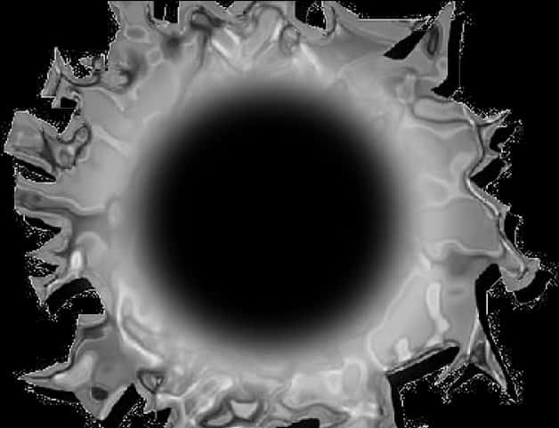 Bullet Hole Graphic Blackand White PNG