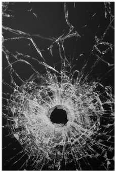 Bullet Impact Glass Breakage PNG