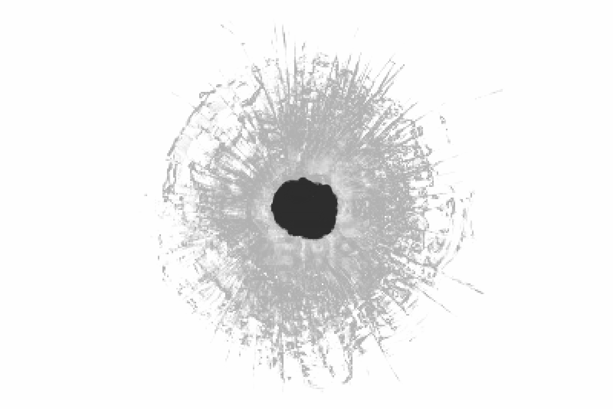 Bullet Impact Glass Breakage PNG