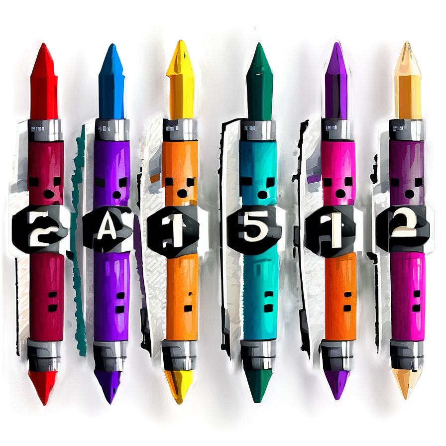 Bullet Journal Markers Bundle Png 30 PNG