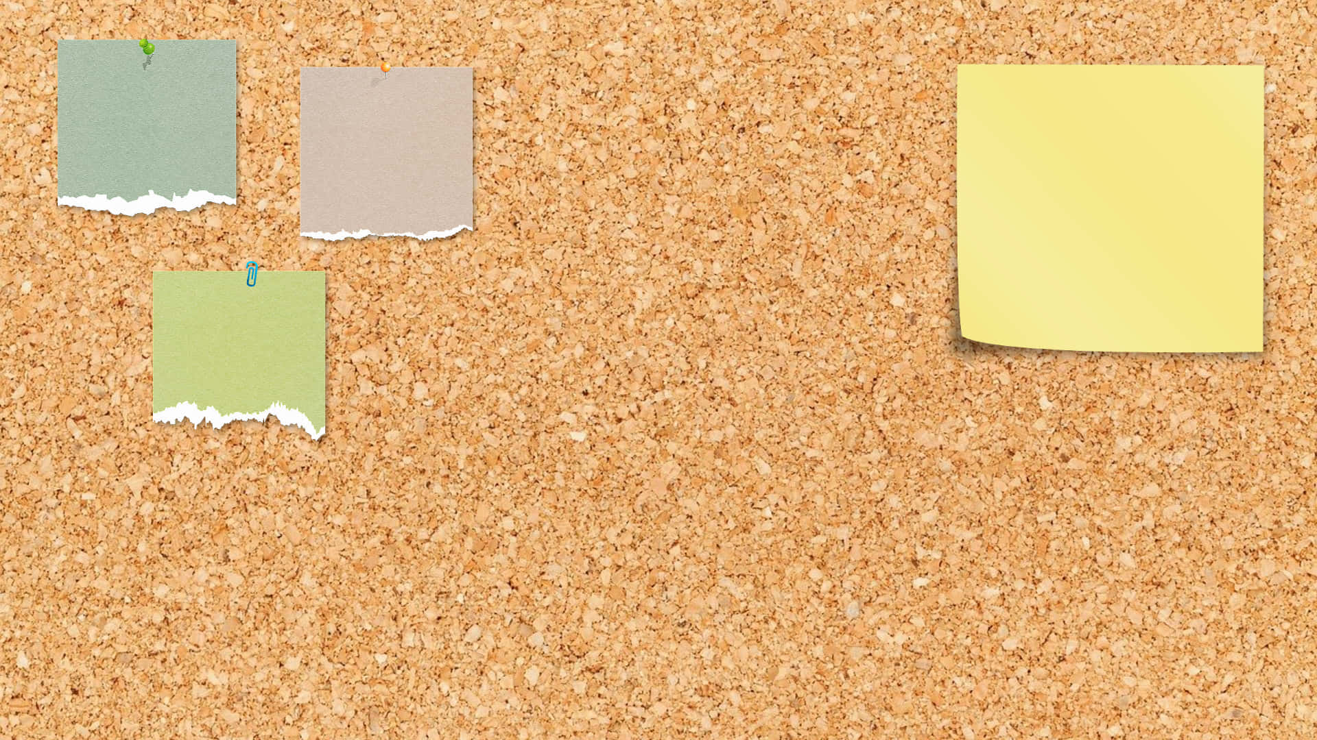 Corkboard With Paper Notes And Sticky Notes