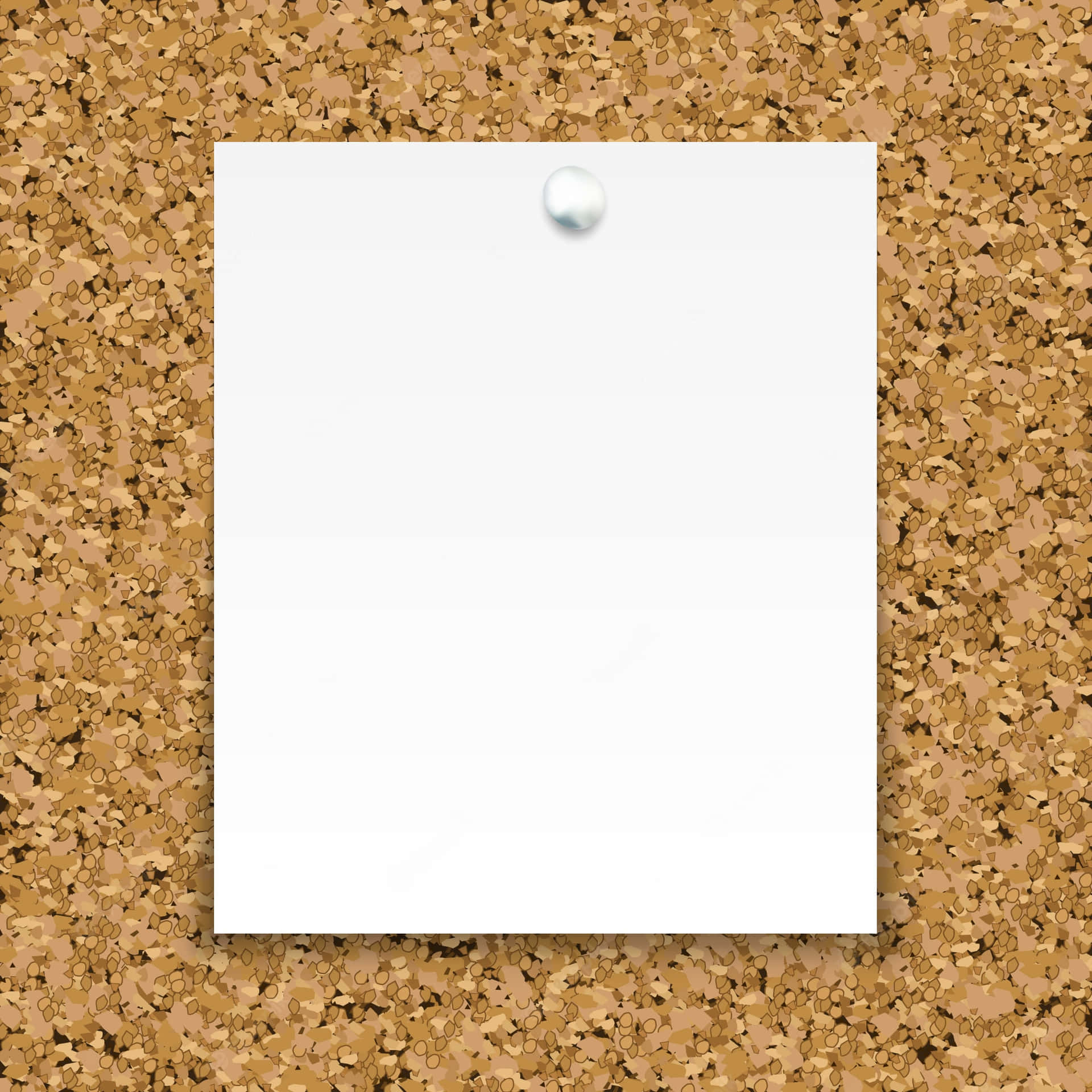 A White Paper On A Corkboard