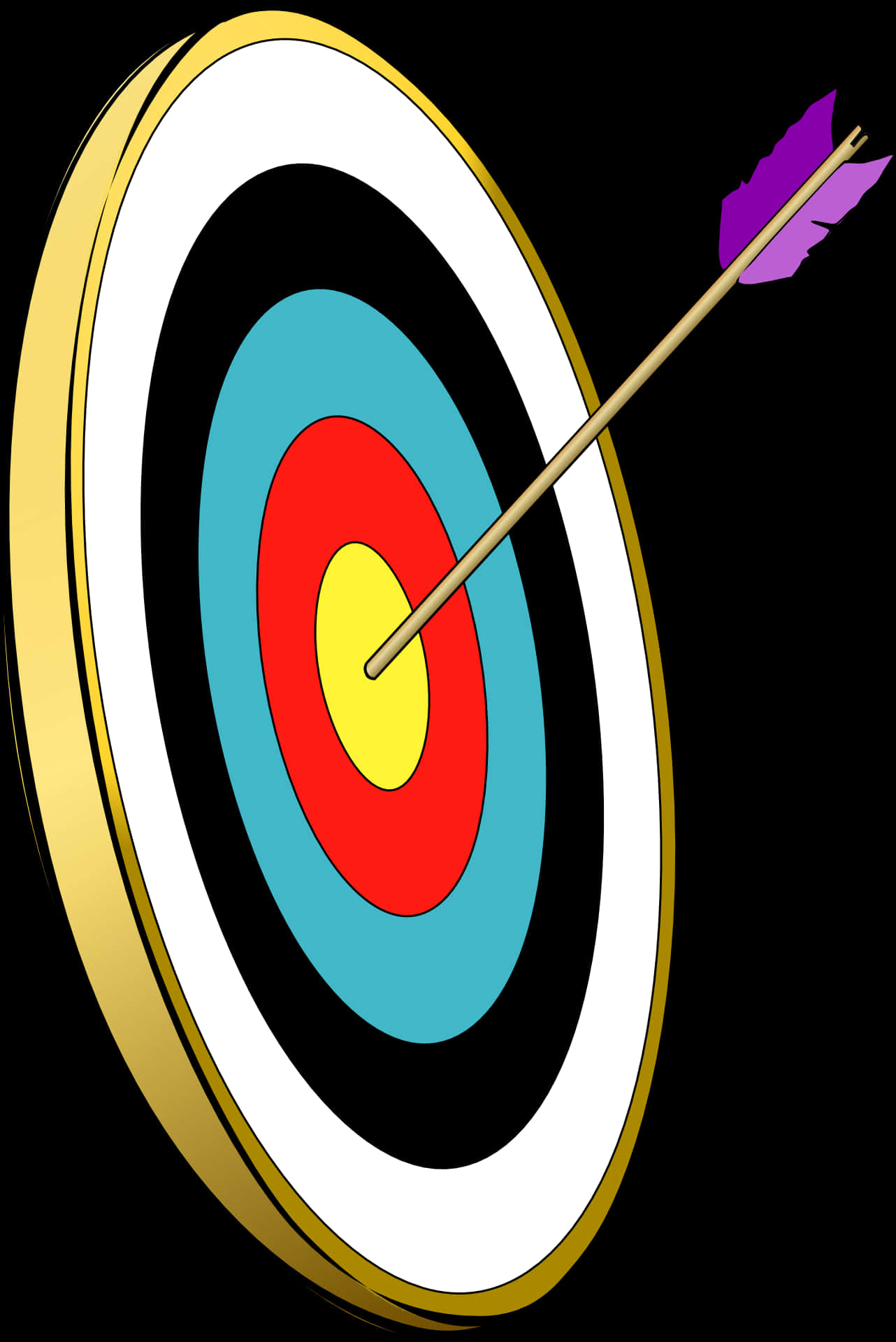 Bullseye Arrow Hit Target PNG