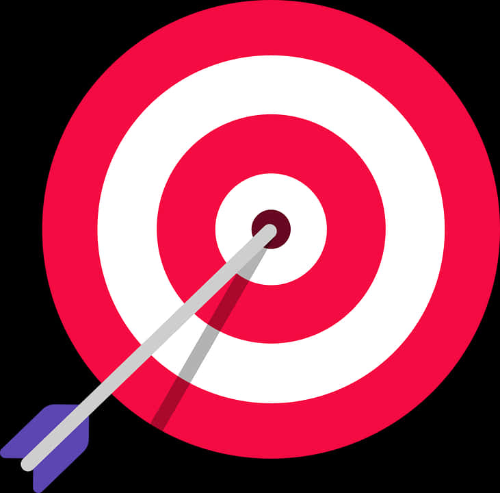 Bullseye Arrow Hitting Target PNG