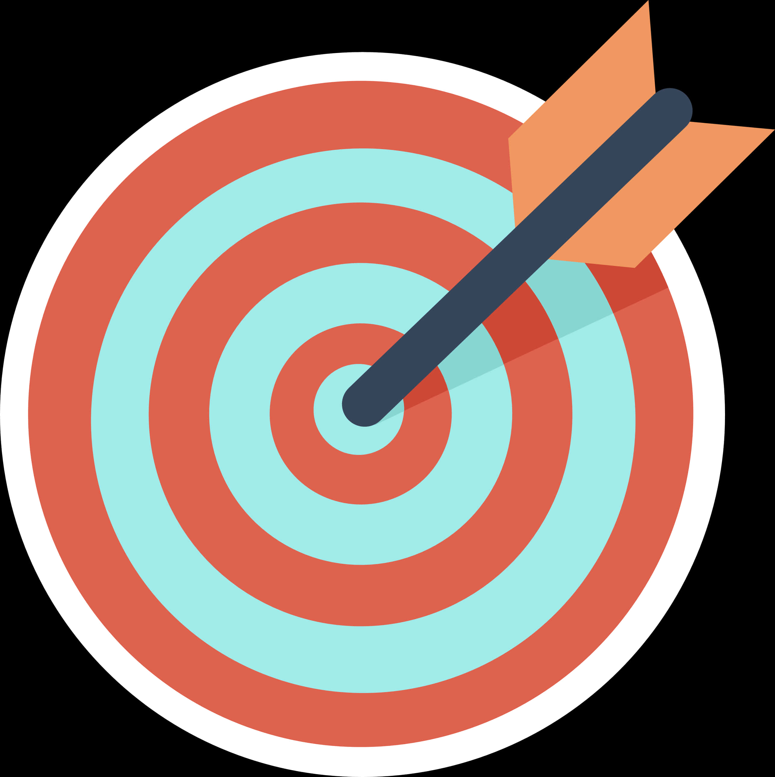 Bullseye Arrow Target Graphic PNG