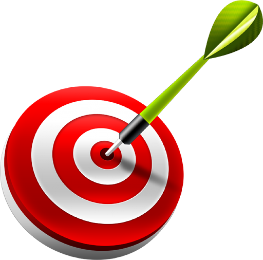 Bullseye Dart Target Graphic PNG