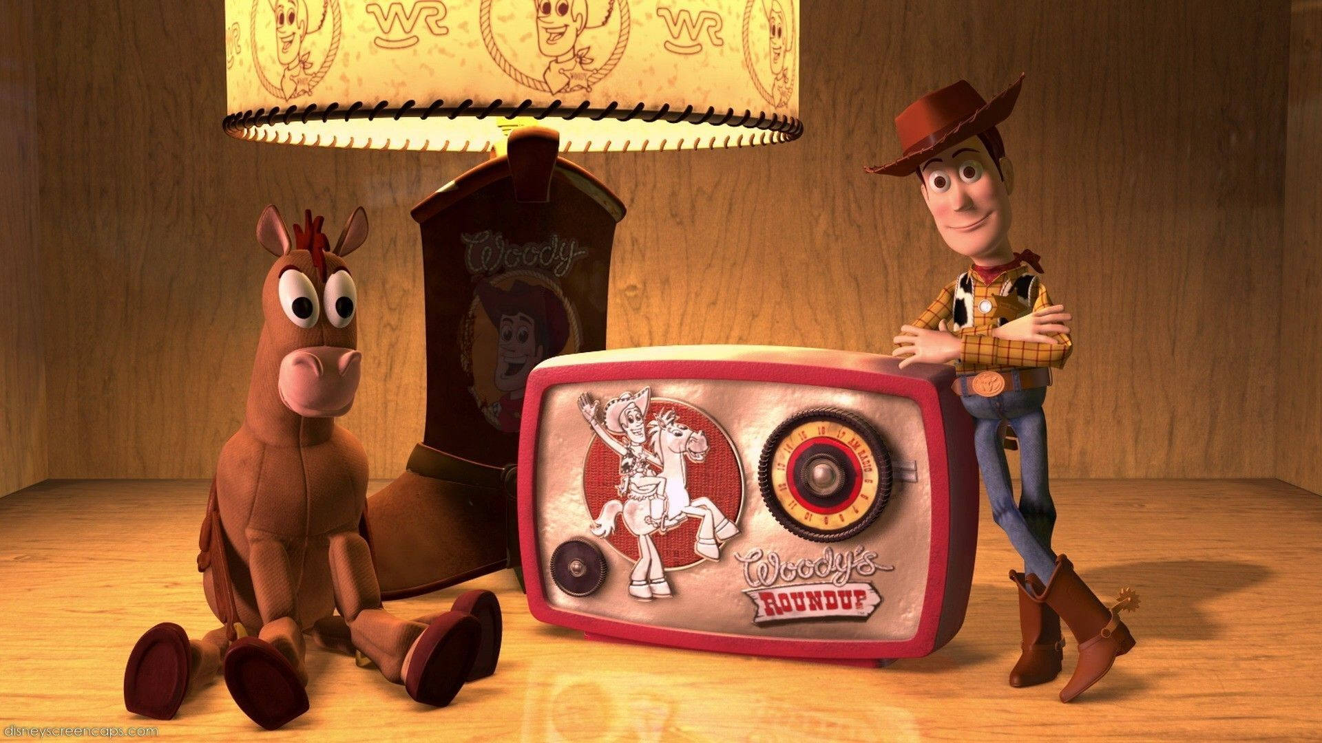 Bullseye,de Toy Story, Na Mesa Lateral. Papel de Parede
