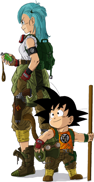 Bulmaand Goku Adventure Ready PNG