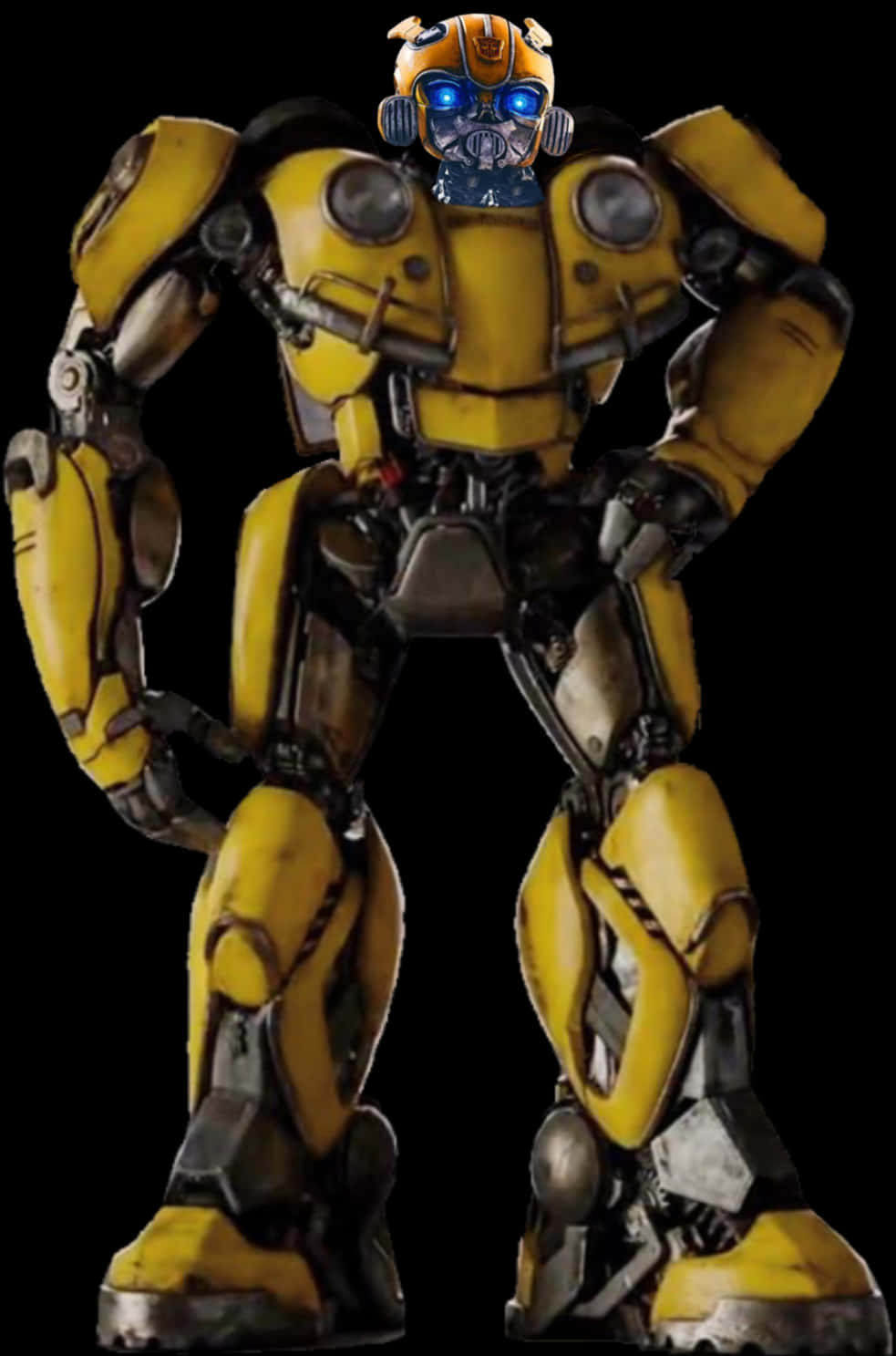 Bumblebee Autobot Standing Pose PNG